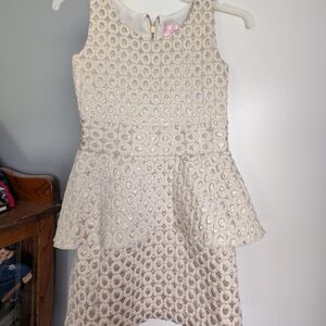 Girls dress white and gold